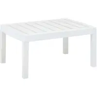 vidaXL Table de jardin blanche 78x55x38 cm plastique