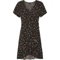 Protest Sky Short Sleeve Dress Noir L Femme