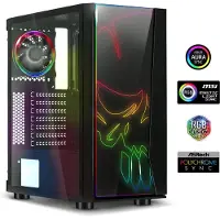 SPIRIT OF GAMER - GHOST ONE - Boîtier PC Gamer ATX/MATX - Façade et paroi en verre trempé