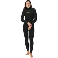 Rip Curl D/patrol 4/3 Mm Woman Long Sleeve Chest Zip Neoprene Suit Noir 6 Femme