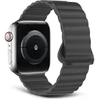 Decoded Silicone Traction Loop Strap 42/44/45mm (44 mm, Silicone liquide), Sangles de montre, Noir