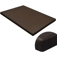 vidaXL Lit pour chien Tapis pour animaux domestiques Carré Marron M