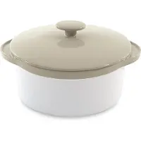Berghoff Eclipse plat à four rond avec couvercle Ø24 cm blanc en céramique