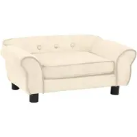 vidaXL Hundesofa Creme 72x45x30 cm Plüsch