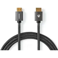 Nedis Câble Hdmi Haut Débit Cvtb34000gy50 Sur Ethernet Hdmi-hdmi 4k Arc 18 Gbps Coton 5 M 60hz
