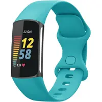 IMoshion Bracelet silicone pour Fitbit Charge 5 / 6 - L - Turquoise