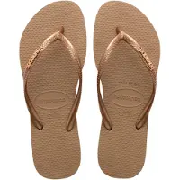 Havaianas Slim Logo Metallic Flip Flops Rose EU 39-40 Femme