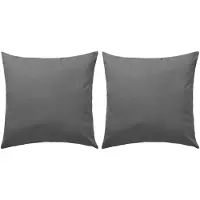 vidaXL Oreiller d'extérieur lot de 2 45 x 45 cm Gris