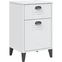 vidaXL Table de chevet VIKEN blanc bois d'ingénierie