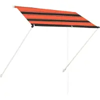 vidaXL Auvent rétractable 200x150 cm Orange et marron