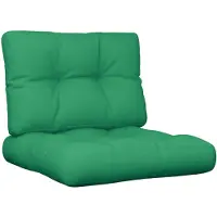vidaXL Coussins de palette lot de 2 vert tissu