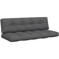 vidaXL Coussins de palette lot de 2 anthracite tissu