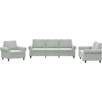 vidaXL Ensemble de canapés 3 pièces avec coussins gris clair velours