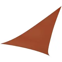 Perel Toile d'ombrage, hydrofuge, 3,6 x 3,6 x 3,6 m, 160 g/m², polyester, triangle, terracotta