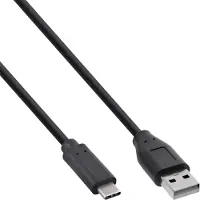 InLine 35731 Câble USB 2.0, type C prise à A prise, noir, 1m