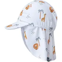 Swim Essentials Unisexe, Chapeau, Chapeau de soleil avec protection de cou Jungle T. 44/46, Blanc, Multicolore