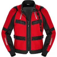 Spidi Veste textile pour moto Enduro Pro, noir/rouge, 2XL