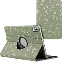 IMoshion Coque tablette Design rotatif à 360° pour Lenovo Tab M10 5G - Green Flowers
