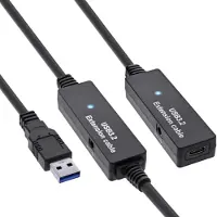 InLine Rallonge active USB 3.2 Gen.1, USB-A mâle à USB-C femelle, 15m