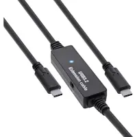 InLine Câble actif USB 3.2 Gen.1, USB-C mâle à USB-C mâle, noir, 15m