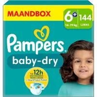 Pampers Baby-Dry Taille 6+ - 144 couches - 14 kg à 19 kg