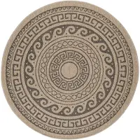 Ayyildiz Teppiche Ayyildiz | Tapis d'extérieur Comilla - 80 cm - Beige et anthracite - Résistant aux UV et à l'eau