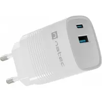Natec NUC-2140 chargeur universel pour appareils mobiles Blanc AC Chargement rapide à l'intérieur