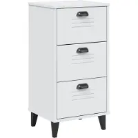 vidaXL Table de chevet VIKEN blanc bois d'ingénierie