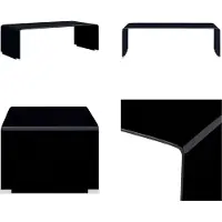 vidaXL Table basse noire 98x45x31 cm verre trempé - Table basse - Tables basses - Table d'appoint