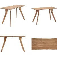 vidaXL Table à manger 120 x 58 x 76 cm en bois massif d'acacia - Table à manger - Tables à manger - Table de salle à manger - Tables de salle à manger
