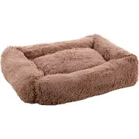 Flamingo Krems Rectangle Dog Bed Marron 80 x 65 x 20 cm