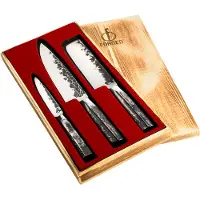Forged Intense Set De Couteaux 3pcs, Couteau Chef + Couperet + Couteau Menager -