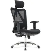 LifeGoods Chaise de bureau ergonomique - - Réglable - Jusqu'à 136 kg - Noir