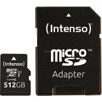 Intenso Micro Sdxc 512gb Class 10 Uhs-i Premium Memory Card Noir