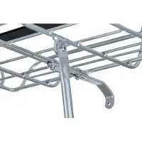 Basil Panier de vélo avant en aluminium Portland - argenté - 43,5 x 36 x 22,5 cm