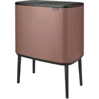 Brabantia Poubelle Bo Touch Bin - 11 + 23 L, taupe satiné