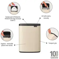 Brabantia BO Mülleimer 12 Liter Soft Beige