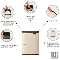 Brabantia BO Mülleimer 7 Liter Soft Beige