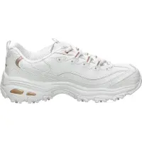 SKECHERS Baskets basses 'D'Lites' or rose / blanc
