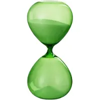 NA Grand sablier de décoration vert en verre 30 cm