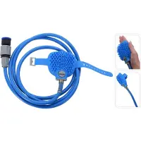 Pets Collection Tuyau de douche pour animaux domestiques 240 cm avec brosse
