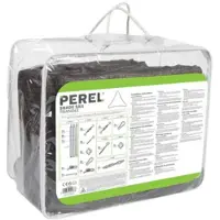 Perel Toile d'ombrage, perméable à l'eau, perméable à l'air, 3,6 x 3,6 x 3,6 m, 180 g/m², HDPE, triangle, gris foncé