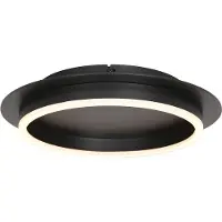 Steinhauer Plafonnier Ringlux 3655ZW, luminaire noir Ø 32 cm à lumière LED chaude, en métal et plastique, design tendance, marque