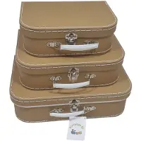 Gerkimex Set de valises Playwood Cardboard Brown, 3pcs.