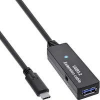 InLine Rallonge active USB 3.2 Gen.1, USB-C mâle à USB-A femelle, 5m