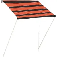 vidaXL Auvent rétractable 150x150 cm Orange et marron