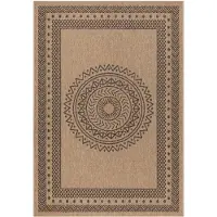 Ayyildiz Hali Ayyildiz | Tapis d'extérieur Dhaka - 80 cm x 250 cm - Antracite et Beige - Résistant et Élégant