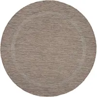 Ayyildiz Hali Ayyildiz | Tapis d'extérieur Relax - 120 cm x 120 cm - Marron - Élégant et Durable - Résistant aux Intempéries