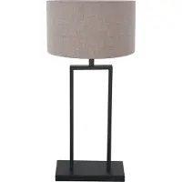 Steinhauer - lampe de table - Stang - noir - lin métal - Ø 30cm - E27 - 3861ZW