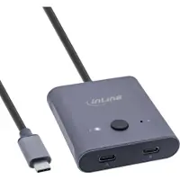 InLine USB-C Switch, commutateur bidirectionnel, 10Gb/s, 100W